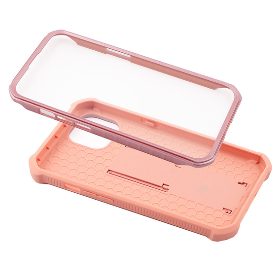 Armored case for iPhone 13 / 14, Dexnor Full Body, pink rose gold