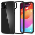 Spigen case for iPhone 15, Ultra Hybrid, black + 9H Tempered Glass