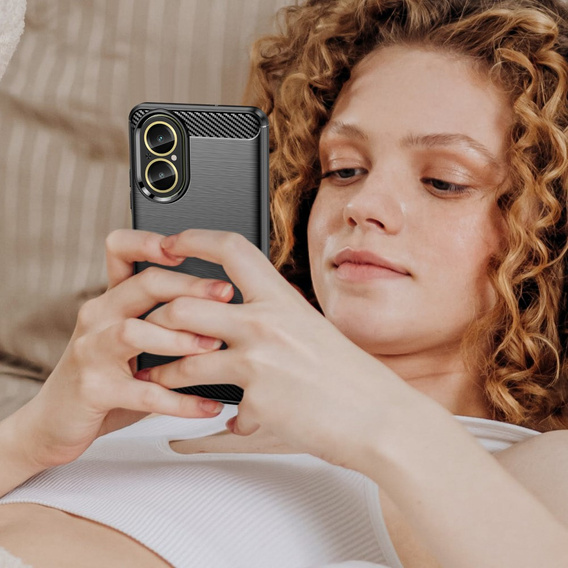 Case for Realme C67, Carbon, black