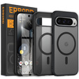 Case for Google Pixel 9 Pro, for MagSafe, ERBORD Matt Case, black + Screen Glass