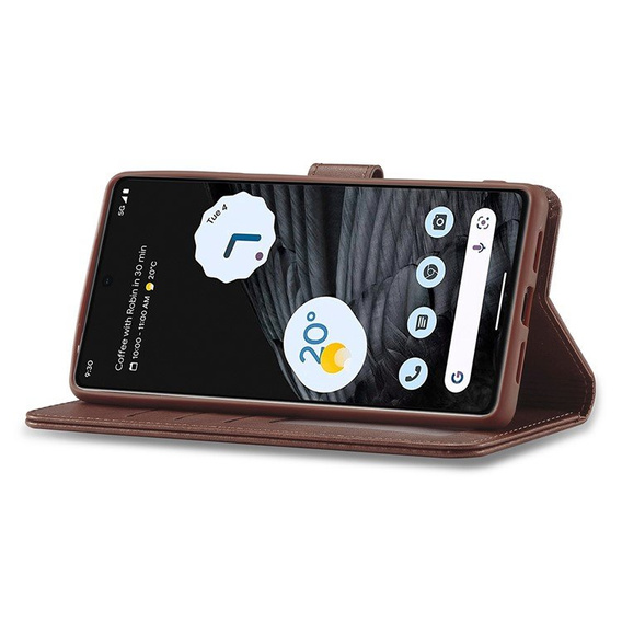 Flip case for Google Pixel 7 Pro 5G, LC.IMEEKE, brown