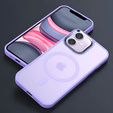 Case for iPhone 11, for MagSafe, ERBORD Matt Case, purple + Screen Glass
