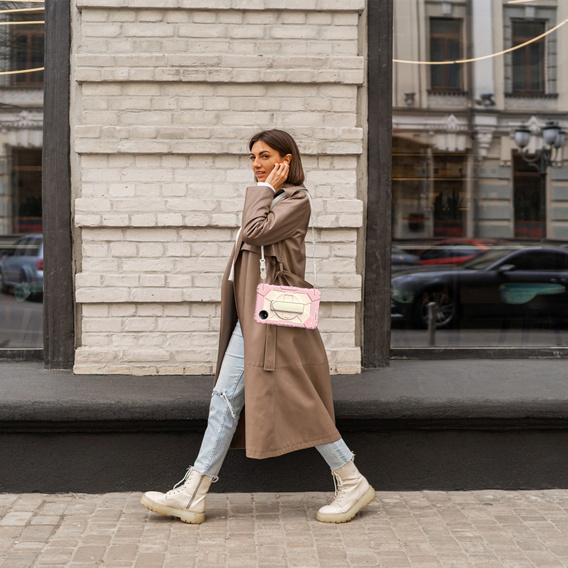 Children's case for Xiaomi Redmi Pad SE 8.7", armored with strap, pink