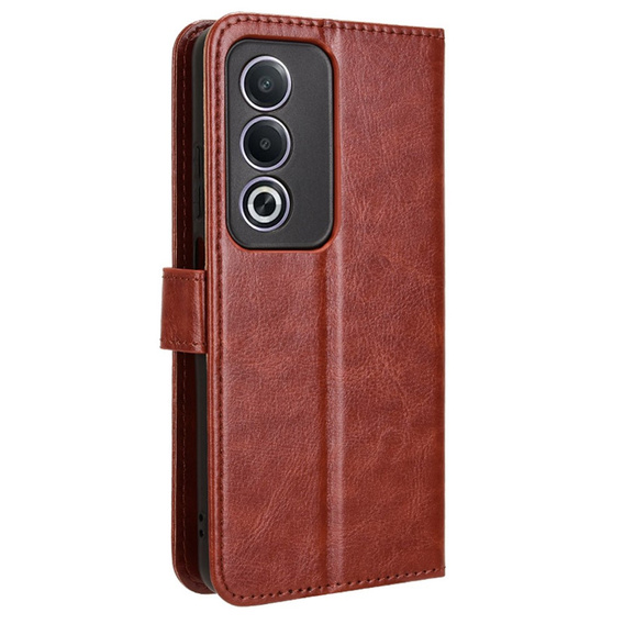 Flip case for Oppo A80, Crazy Horse Wallet, brown