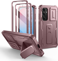 Armored case for Samsung Galaxy S24 FE, Dexnor Full Body (Two Frames), pink rose gold