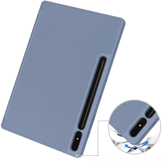 Case for Samsung Galaxy Tab S10+ Plus, Smartcase with stylus space, purple