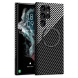 Case for Samsung Galaxy S22 Ultra, Magsafe Slim Carbon, black / grey