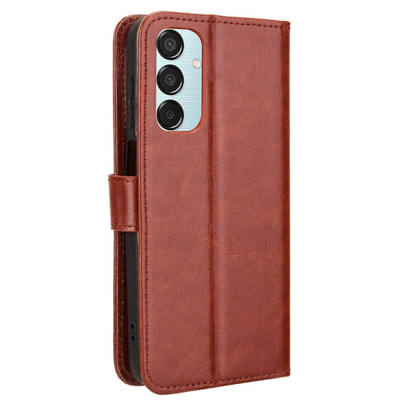 Flip case for Samsung Galaxy M15 5G, Crazy Horse Wallet, brown