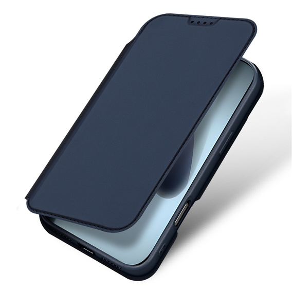 Dux Ducis case for iPhone 17 Pro, Skin Pro, with flap, with card slot, navy blue
