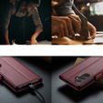 CASEME flip case for Samsung Galaxy A54 5G, Litchi Wallet, red