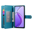 Flip case for Realme 14 Pro+ 5G, Wallet Zipper Pocket, blue