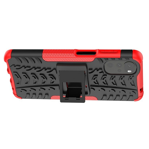 Case for Motorola Moto G22, Tire Armor, red