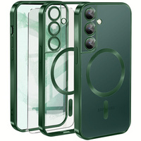 Case for Samsung Galaxy S22, Electro MagSafe, green + Screen Glass