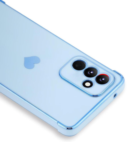 Case for Samsung Galaxy A15 4G / 5G, Electro heart, blue + Full Glue Ceramic Glass