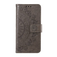 Flip case for Xiaomi Redmi Note 13 Pro 4G / Xiaomi Redmi Note 14S / Xiaomi Poco M6 Pro 4G, Mandala, grey