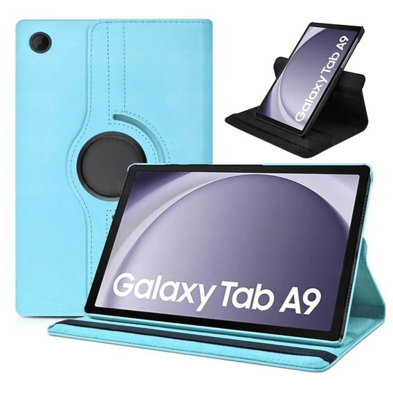 Case for Samsung Galaxy Tab A9 TB330FU 10.95", Rotating 360, blue
