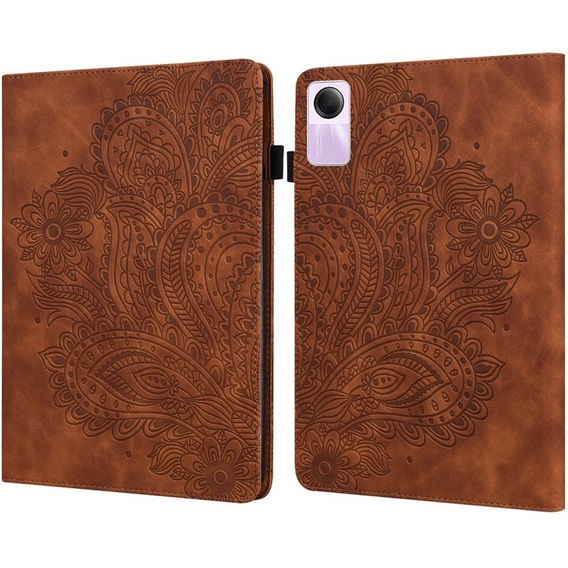 Flap case for Xiaomi Redmi Pad SE 11", flower, brown