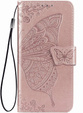 Flip case for Oppo A60, Butterfly, pink rose gold