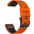 Silicone Strap for Garmin Fenix 7 / Forerunner 965 / 955 / 945 / 935, Orange / Black
