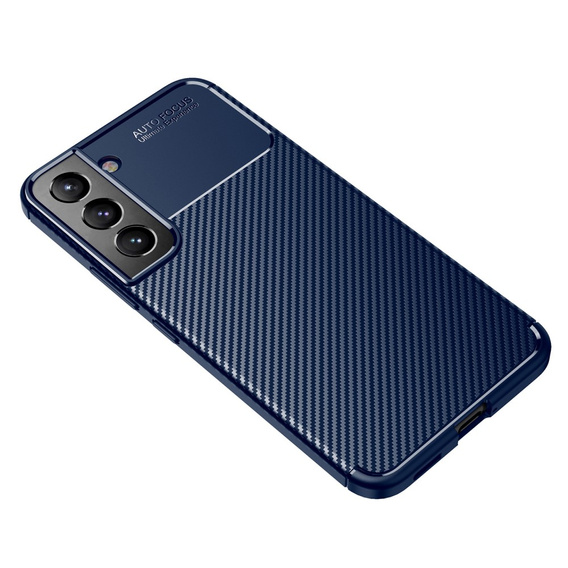Case for Samsung Galaxy S22+ Plus 5G, Carbon Gel, dark blue