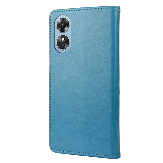 Flip case for Oppo A17, Butterfly, blue