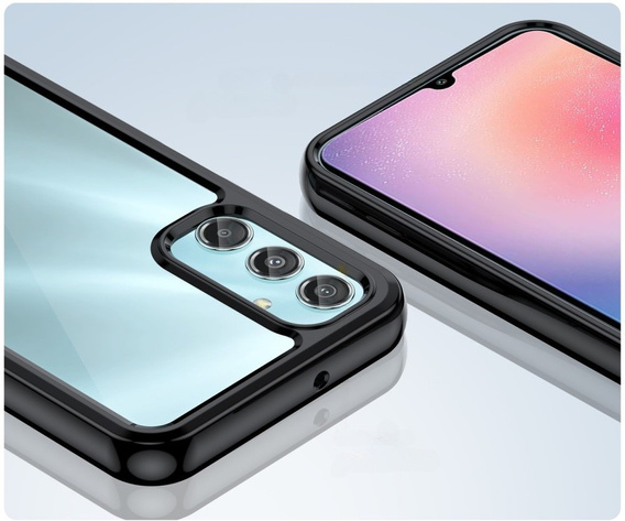 Case for Samsung Galaxy A25 5G, Fusion Hybrid, transparent / black + 9H glass