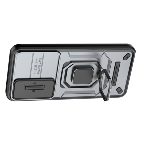 Case for Samsung Galaxy S24, KickStand Camera Lens, grey