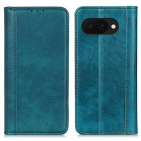 Flip case for Google Pixel 9A, Split Leather, green