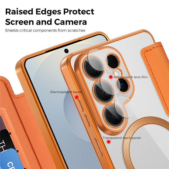 RFID Wallet MagSafe flip case with camera protection for Samsung Galaxy S26 Ultra