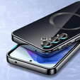 Case for Samsung Galaxy A55 5G, Electro MagSafe, black + Screen Glass