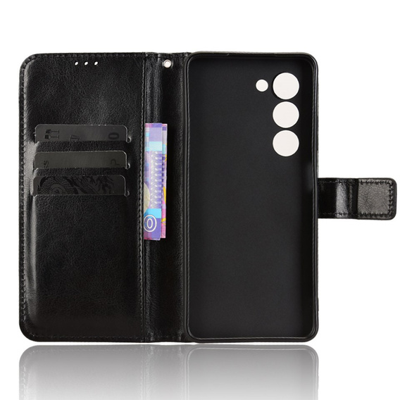Flip case for Oppo A5 5G / A5m, Crazy Horse Wallet, black