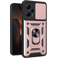 Case for Xiaomi Poco F5, CamShield Slide, pink rose gold