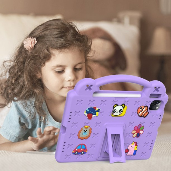Children's case for iPad 10.9 2022 10 Gen, Cute Patterns, with stand, purple