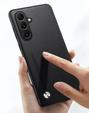 Leather case for Samsung Galaxy M55 5G, leather hybrid, black