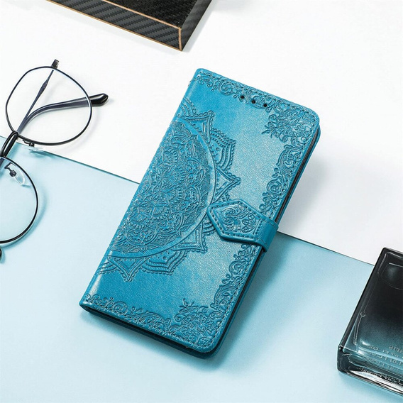 Flip case for Xiaomi Redmi 13, Mandala, blue