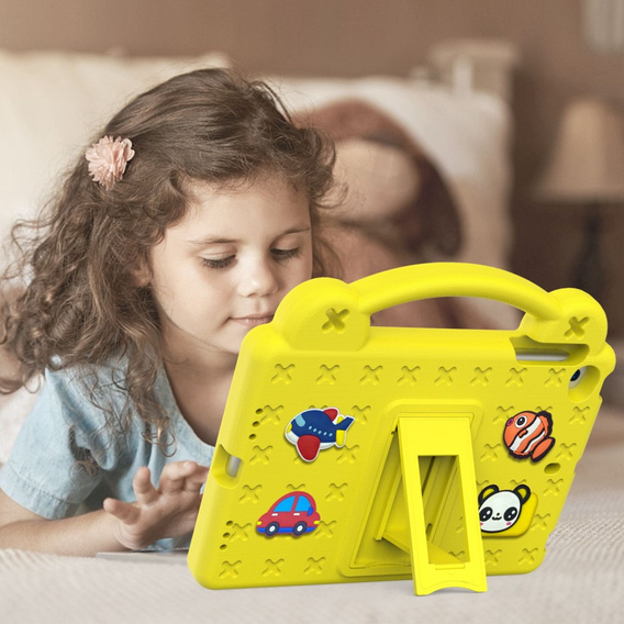 Children's case for iPad mini 7.9" 2019/2015/2014/2013/2012 (5/4/3/2/1 gen.), Cute Patterns, with stand, yellow
