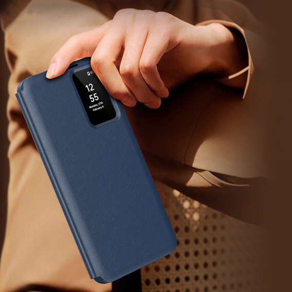 Flip case for Samsung Galaxy A55 5G, Smart View Wallet, blue