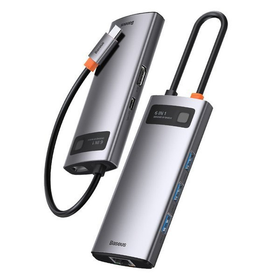 Metal Gleam Series 6-in-1 USB-C Docking Station for USB-C Devices