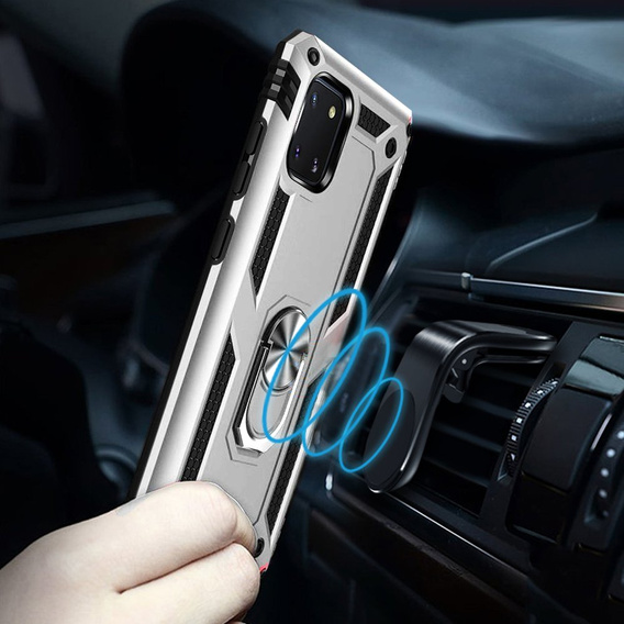 Armor Case for Samsung Galaxy Note 10 Lite, Nox Case Ring, silver