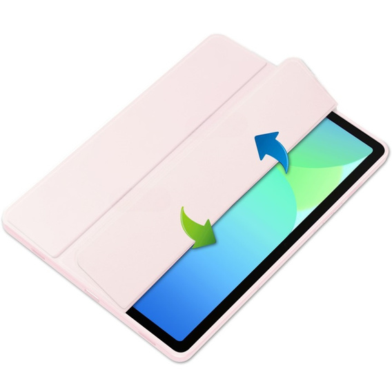 Case for Samsung Galaxy Tab S10 FE+ Plus, Smartcase Hybrid, with stylus space, pink