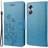 Flip case for Oppo A17, Butterfly, blue