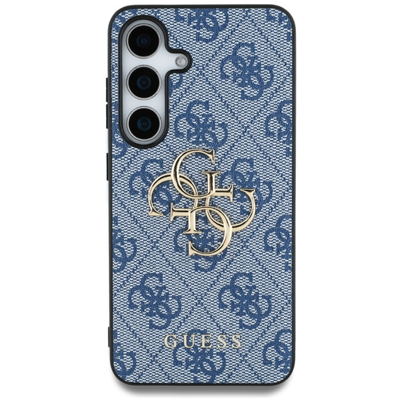 GUESS Case for Samsung Galaxy S25, 4G Big Metal Logo, blue