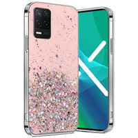 Case for Realme 8 5G, Glittery, pink