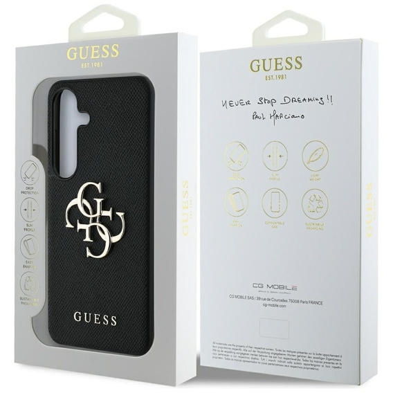 GUESS Grained Big 4G Logo case for Samsung Galaxy S25