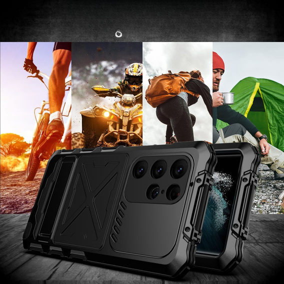Armored case for Samsung Galaxy S23 Ultra, R-JUST, black