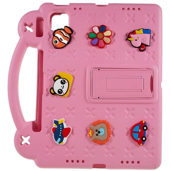 Children's case for Apple iPad Air 11" 6 gen. 2024, Cute Patterns, with stand, pink