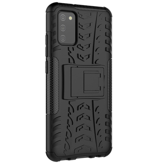 Case for Samsung Galaxy A02s, Tire Armor, black