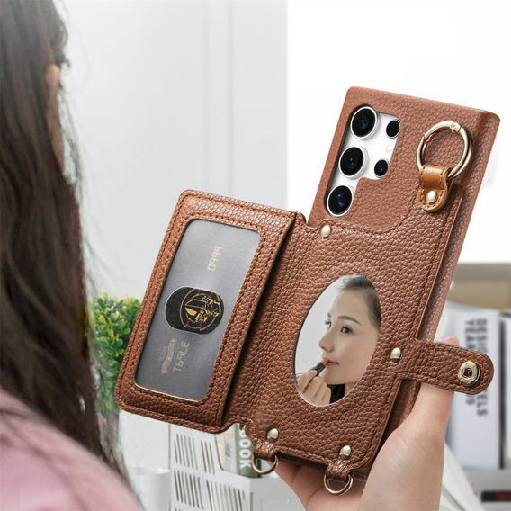 Case for Samsung Galaxy S25 Ultra, GKK Leather, black