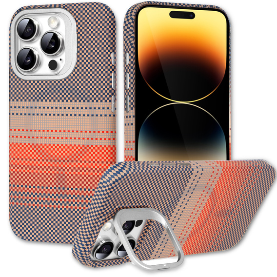 Case for iPhone 14 Pro Max, Frame Kickstand, for MagSafe, Sunset Grey