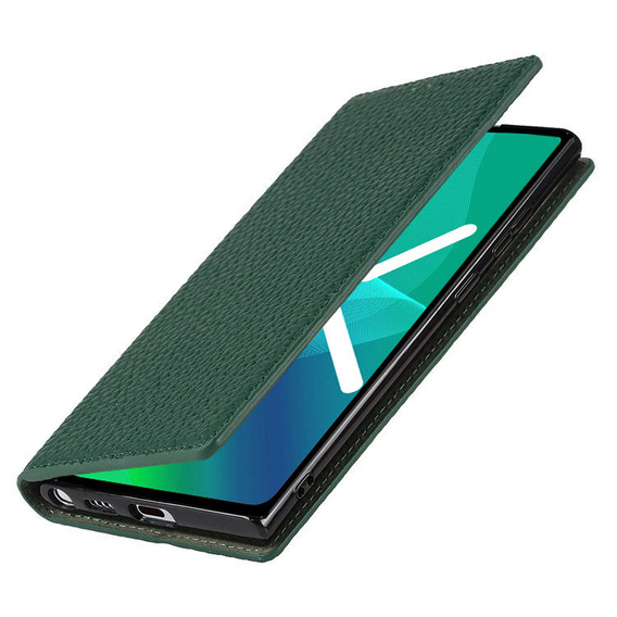 Leather case for Samsung Galaxy S20 Ultra, ERBORD Grain Leather, green